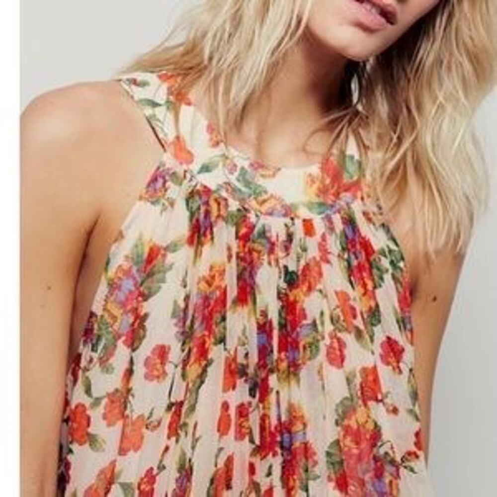 Free People Pleated Floral Dress - Picture 4 of 11